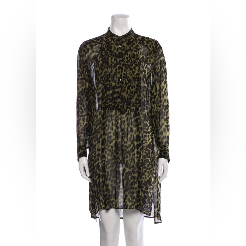 Étoile Isabel Marant 
Chic Leopard Print Long Sleeve Dress